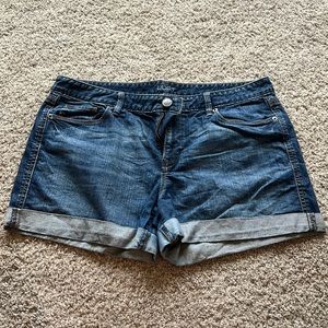 Loft folded hem Jean shorts